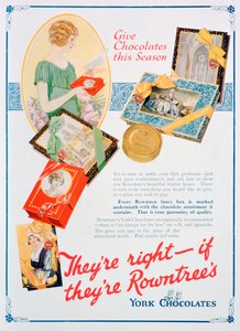 Anuncio navideño de chocolates Rowntrees York, 1924 de Unbekannt