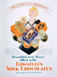Anuncio navideño de chocolates Rowntrees York, 1928 de Unbekannt