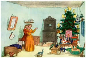 Escena navideña de El Rey Cascanueces de Heinrich Hoffmann, 1853 1956 de Unbekannt
