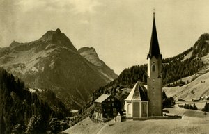 Iglesia en Schröcken, Bregenzerwald, Austria, c1935 de Unbekannt