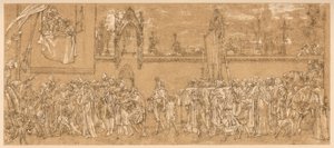 La Madonna celebrada de Cimabue es llevada en procesión..., 1853-1855 c1880-1882 de Unbekannt