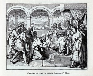 Ciudadanos de Lodi implorando la ayuda de Friedrich, 1882