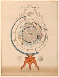 Globo de relieve de Clarke, 1849 de Unbekannt