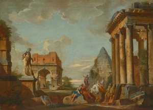 Paisaje clásico, c. 1750 de Unbekannt