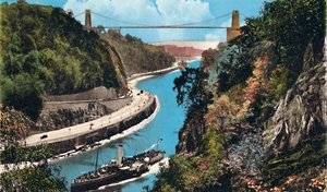 Puente colgante de Clifton desde Leigh Woods, Bristol, c1940s de Unbekannt