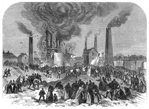 Desastre minero, mina Oaks, Barnsley, Yorkshire, diciembre de 1866 de Unbekannt