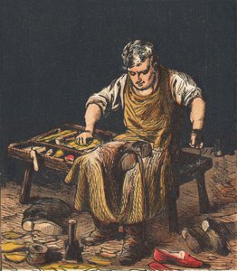 Zapatero remendando botas, 1867 de Unbekannt