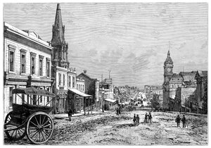 Collins Street, Melbourne, Victoria, Australia, siglo XIX