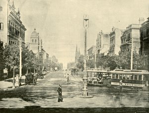 Calle Collins, Melbourne, desde los Edificios del Tesoro, 1901 de Unbekannt