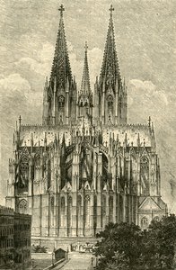 Catedral de Colonia, desde el Este, 1890 de Unbekannt