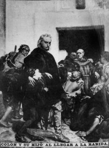 Colón llegando a Rabida, siglo XV, 1920s de Unbekannt