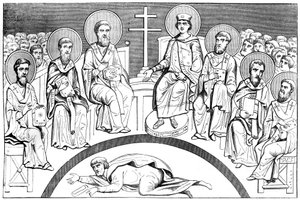 Conmemoración del segundo concilio de Nicea, siglos IX-X de Unbekannt