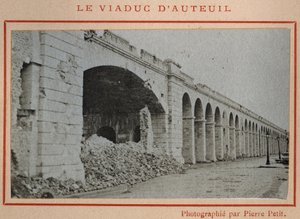 Comuna de París (1871): vista del viaducto de Auteuil en París en mayo de 1871 de Unbekannt