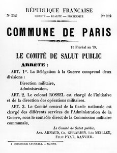 Commune de Paris, de los carteles políticos franceses de la Comuna de París, mayo 1871 de Unbekannt