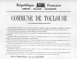 Comuna de Toulouse, de los carteles políticos franceses de la Comuna de París de Unbekannt