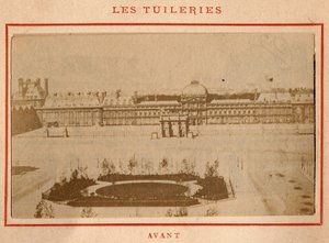 Comuna de París (1871): vista del Palais des Tuileries en París antes del incendio de mayo de 1871. de Unbekannt