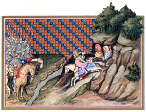 Conferencia del Conde de Gloucester y un jefe irlandés, campaña de Ricardo II en Irlanda, 1399 de Unbekannt