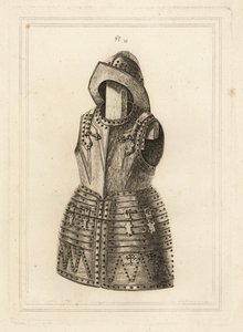 Corcelete o traje de armadura de arcabuz brillante y morrión de la Torre de Londres de Unbekannt