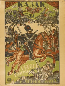 Cartel de Cossack Throw Wrangel en el Mar Negro