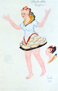 Diseño de vestuario para Papegena de Unbekannt