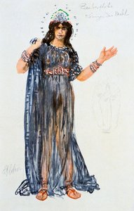 Diseño de vestuario para la Reina de la Noche, 1913 de Unbekannt