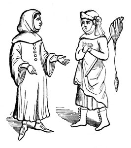 Traje de la comunidad, siglo XIV, 1910