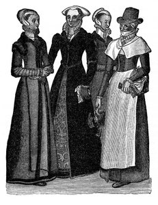 Trajes de mujeres de ciudad y campo, siglo XVI, 1910 de Unbekannt
