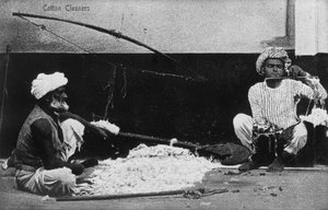 Limpiadores de algodón, India, siglo XX