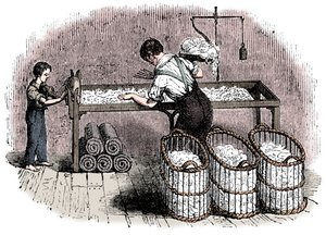 Fabricación de algodón, c1845