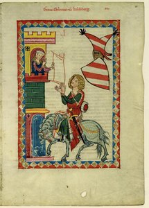 Conde Konrad von Kirchberg del Códice Manesse
