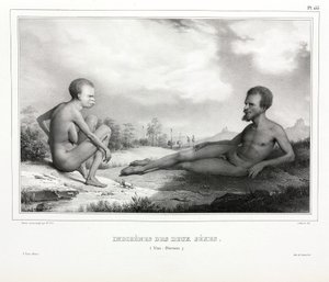 Pareja de aborígenes de Tasmania (Australia) de Unbekannt