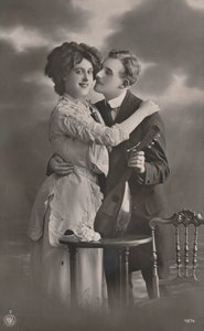 Pareja con mandolina, c. 1910 de Unbekannt