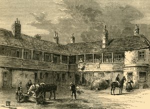 Patio del Rose and Crown, 1820, c1876 de Unbekannt