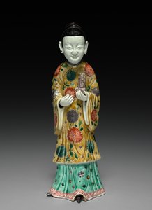 Dama de la corte sosteniendo un Sheng, 1662-1722