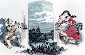 Cortejo por teléfono a través de París, 1883