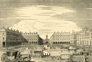Mercado de Covent Garden, mirando hacia el este, 1881 de Unbekannt