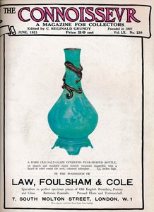 Portada de The Connoisseur, junio de 1921