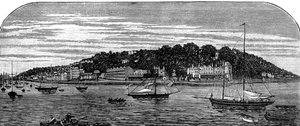 Puerto de Cowes, Isla de Wight, finales del siglo XIX