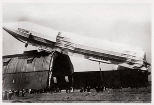Zeppelin estrellado LZ 8 Deutschland II, Düsseldorf, Alemania, 1911 de Unbekannt