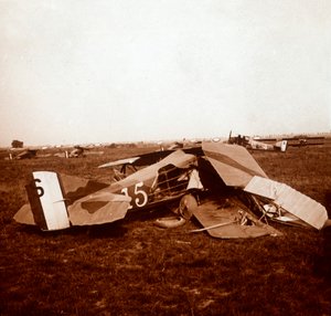 Avión estrellado, c1914-c1918 de Unbekannt