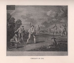 Críquet en 1743, 1912 de Unbekannt