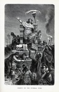 Creso en la pira funeraria, 1882 de Unbekannt