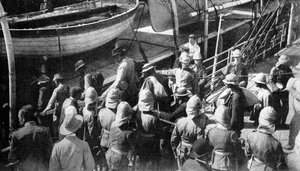 Guerreros Cautivos de Cronje, los Muelles, Paardeberg, Sudáfrica, 1900 de Unbekannt