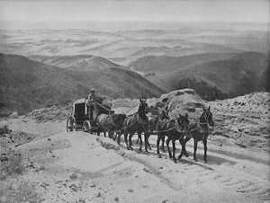 Cruzando el Paso de San Marcos, California, c. 1897 de Unbekannt