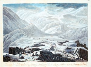 Cruzando el Paso de San Bernardo, 1800 de Unbekannt