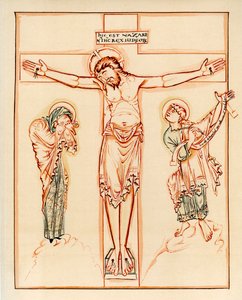 Crucifixión, 980-1000 d.C. de Unbekannt