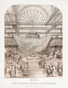 Palacio de Cristal, post-Gran Exposición Interior del Palacio de Cristal en Sydenham