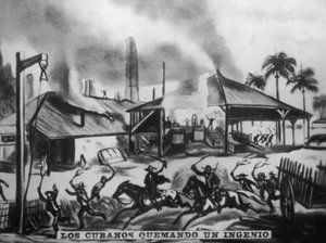 Cubanos quemando refinerías, años 1870, años 1920 de Unbekannt
