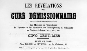 Cure Demissionnaire, de carteles políticos franceses de la Comuna de París, mayo 1871 de Unbekannt