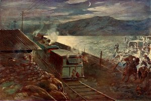 El intento de De Wet de cruzar el ferrocarril, 1902 de Unbekannt